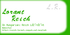 lorant reich business card